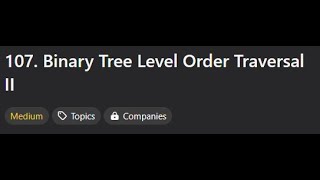 Binary Tree Level Order Traversal II [upl. by Spain19]