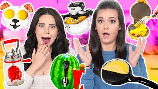 TESTING 10 MORE FUN KITCHEN GADGETS w My Sister  Part 15 [upl. by Nnylanna]