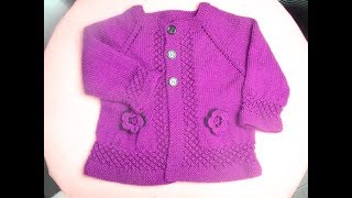 gilet au point de groseilles enfant [upl. by Nixie]