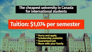 This is the cheapest university with scholarships in Canada [upl. by Alyhs]