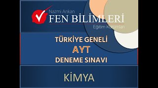 KİMYA YKS 11 AYT TÜRKİYE GENELİ [upl. by Gagliano]