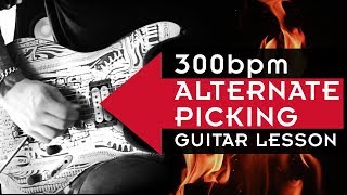 300 BPM Alternate Picking Technique  15 notes per second [upl. by Mischa412]