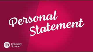 Your Personal Statement [upl. by Elda]