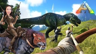 ARK SURVIVAL EVOLVED  TAMING A TREX [upl. by Potts]