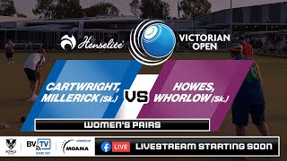 2022 Henselite Victorian Open  Round 3  Women’s Pairs [upl. by Gnagflow]