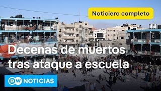 🔴DW Noticias del 12 de septiembre Bombas israelíes golpean una escuela en Gaza Noticiero completo [upl. by Eilrak217]