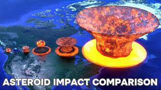 Asteroid impact Comparison On Earth☄️🌎🔥 [upl. by Anatola]