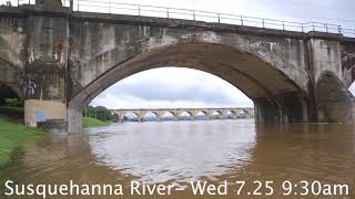 Watch the Susquehanna River rise in Harrisburg [upl. by Gherardo]