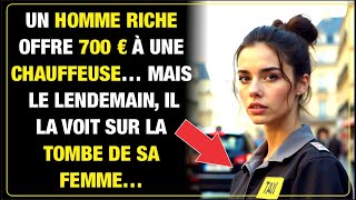 Un homme riche offre 700 € à une chauffeuse mais le lendemain il la voit sur la tombe de sa femme [upl. by Buckden]