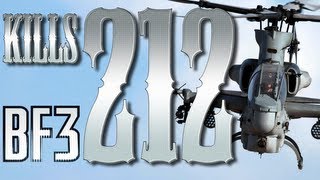 212 kills BF3 HELI gameplay Oreo amp Juba [upl. by Aibat]