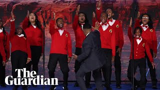 Gospel version of US national anthem receives standing ovation at Democratic convention [upl. by Elauqsap]