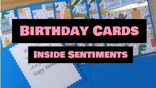 What Do You Put INSIDE Your Cards Fun Birthday Card Sentiments  Using Up 12 x 12 Patterned Papers [upl. by Kirch841]