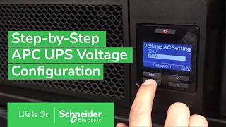 Configuring APC SmartUPS Online SRT for 240V Output via Display  Schneider Electric Support [upl. by Binky253]