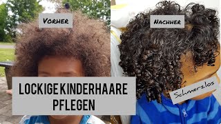 AFRO LOCKEN HAAR ROUTINE Kleinkind Haare entwirren und kämmen [upl. by Pronty]