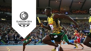 Usain Bolts 4 x 100 Heat  Unmissable Moments [upl. by Jerrine737]