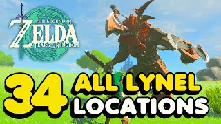 Zelda Tears of The Kingdom All 34 Lynel Locations [upl. by Enywad764]