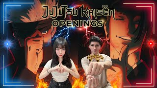 Non Anime Fan FIRST TIME REACTION To All Jujutsu Kaisen Openings 14 [upl. by Sherline]