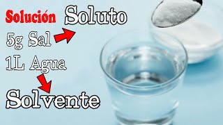 🚰¿Qué es una SOLUCIÓN SOLUTO Y SOLVENTE ⚗️ Fácil y Rápido  QUÍMICA [upl. by Mathews]