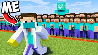 ME vs 100 PLAYERS In Minecraft Ft ChatGPT  Mcaddon [upl. by Dino]