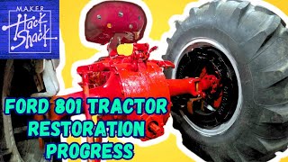 Ford 801 Tractor Restoration Progress 2  Wheel axle seal and stud replacement [upl. by Katrina]