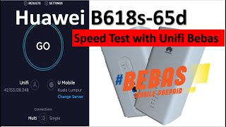 Huawei B61865d Speed Test with Unifi [upl. by Pappano346]