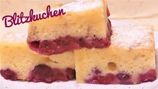 Blitzkuchen Einfacher Rührkuchen mit Kirschen [upl. by Harland]