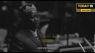 Jaramogi Odinga addressing UN general assembly in New york Year 1963 [upl. by Rotsen970]