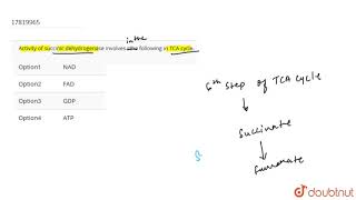 Activity of succinic dehydrogenase involves sthe following in TCA cycle [upl. by Azeel]