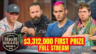 Super High Roller Bowl VII Final Table with Daniel Negreanu amp Justin Bonomo FULL STREAM [upl. by Ocsic]