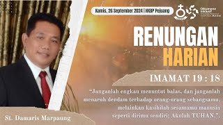 HKBP Pejuang Bekasi  Renungan Harian 26 September 2024  Imamat 1918 [upl. by Doolittle]