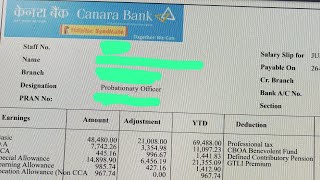 Newly joined IBPS PO Salary Slip  Canara Bank  Amrita Konar IBPS PO [upl. by Marcello]