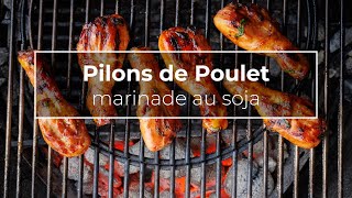 Pilons de Poulet marinade au soja  Recette [upl. by Ilram]