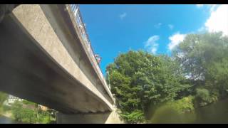 Wild swimming  Backflips off Glasbury Bridge [upl. by Yeltneb]