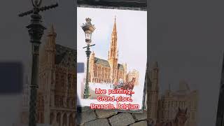 Live painting Mediaeval European sculptureGrand placebrusselsbelgium [upl. by Esilanna]