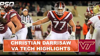 OT Christian Darrisaw Virginia Tech Highlights  Minnesota Vikings 2021 NFL Draft [upl. by Arraeic797]