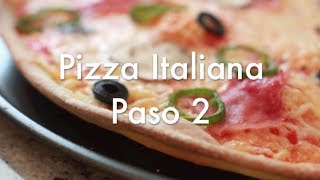 Pizza Italiana Paso 2  Masa para la pizza ya terminada y cómo estirarla ✅ [upl. by Alyal]