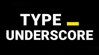 How To Type Underscore on Laptop Keyboard [upl. by Pittel]