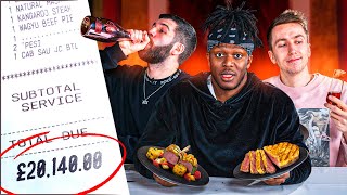 SIDEMEN WORLDS MOST EXPENSIVE MUKBANG [upl. by Adnohsirk]