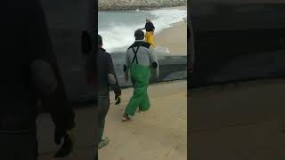 Morning fishing on the Atlantic coast Espinho suburb of Porto Portugal [upl. by Handy]