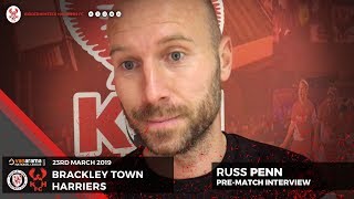 Russ Penn prematch Brackley Town v Harriers 230319 [upl. by Dnomed]