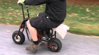 BIG BLOCK TECUMSEH MINI BIKE SPEED RUN [upl. by Eleen]