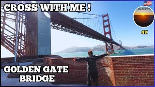 Walking Tour GOLDEN GATE BRIDGE and FORT POINT 4K with captions [upl. by Tullusus516]