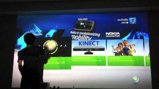 xbox 360 on wall Projector using touchscreen with no kinect [upl. by Enahs]