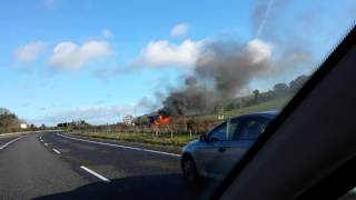 TheJournalie G4S van on fire in Wicklow Ireland 7 Feb 2014 [upl. by Gilford]