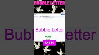 Text Magic Create Bubble Letters in Google Docs 🌈 shorts googledocs tutorial bubbleletters [upl. by Lin806]