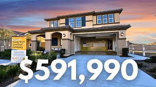 NEW CONSTRUCTION HOME TOUR New Community in Menifee CA Top 10 Cities in California ☀️ [upl. by Nnil]