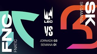 SK GAMING VS FNATIC  LEC 2024  WINTER SPLIT  LEAGUE OF LEGENDS  SEMANA 1  DÍA 3  LECINVIERNO [upl. by Notsuj386]