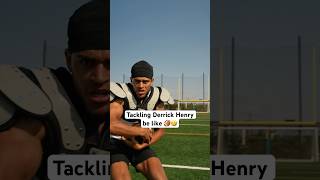 Tackling Derrick Henry be like‼️🤣 footballshorts americanfootball nfl [upl. by Greg]