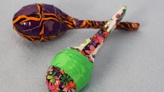 How to Make Maracas from Recycled Plastic Eggs  Sophies World [upl. by Atinauq]