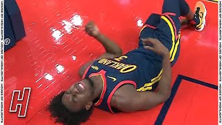 James Wiseman KNEE INJURY Leaves Game  Rockets vs Warriors  April 10 2021 [upl. by Carpio]